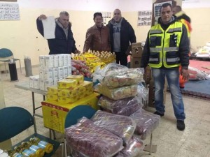 Food for distribution in Issawiya